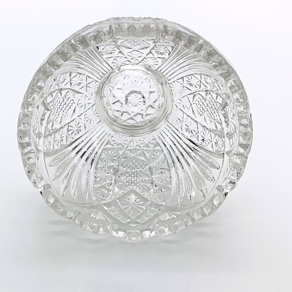 Bryce Higbee 2.25" Footed Bowl Dish Madora Arrowhead Oval Clear EAPG - Picture 3 of 11